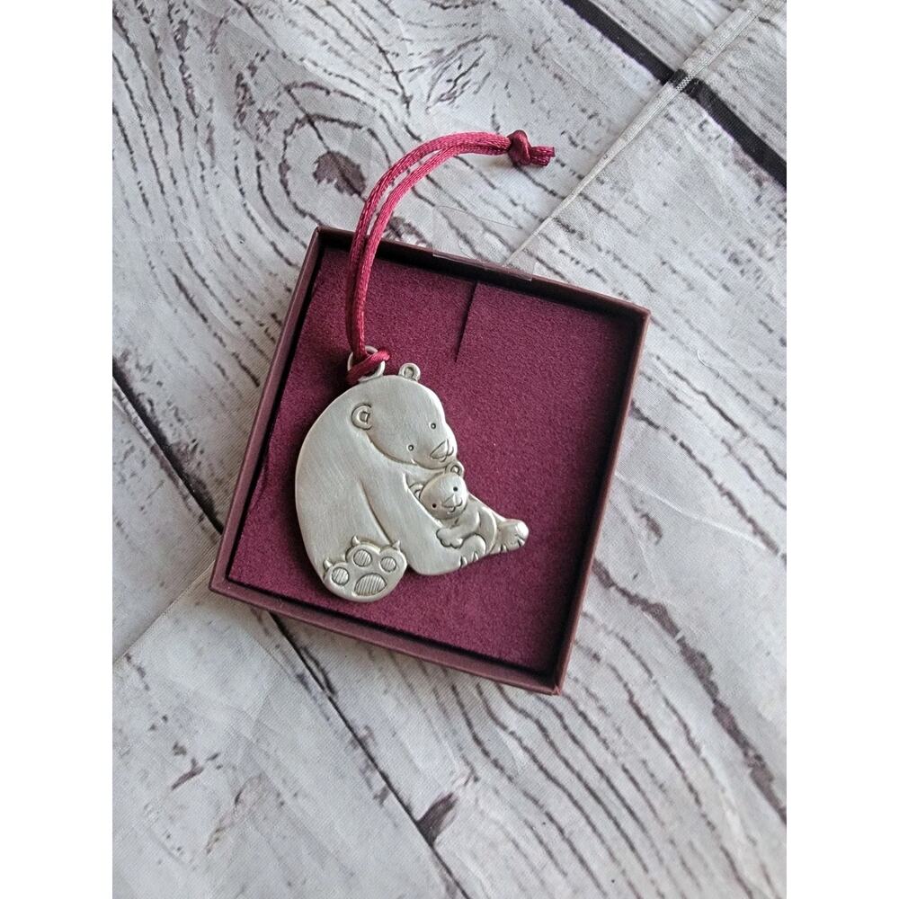 Seagull Pewter Polar Bear Ornament With Box Made In Canada